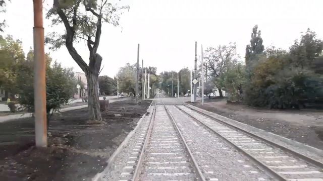 Поездка в новом трамвае номер 9.Таганрог часть первая. Площадь авиаторов – Уневерситет. смотреть онлайн