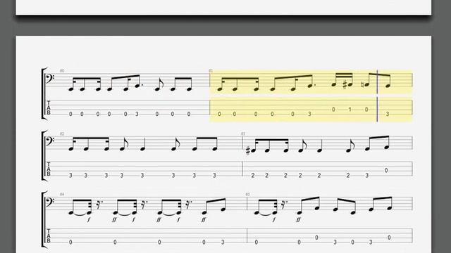 Metallica   Devil's Dance Bass Guitar Tablature