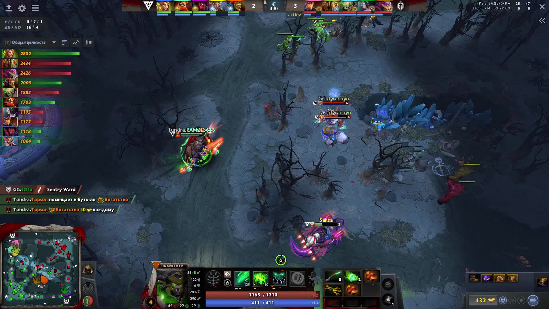 Gaimin Gladiators Vs. Tundra Esports - Игра 1 - The International 2024 1-1