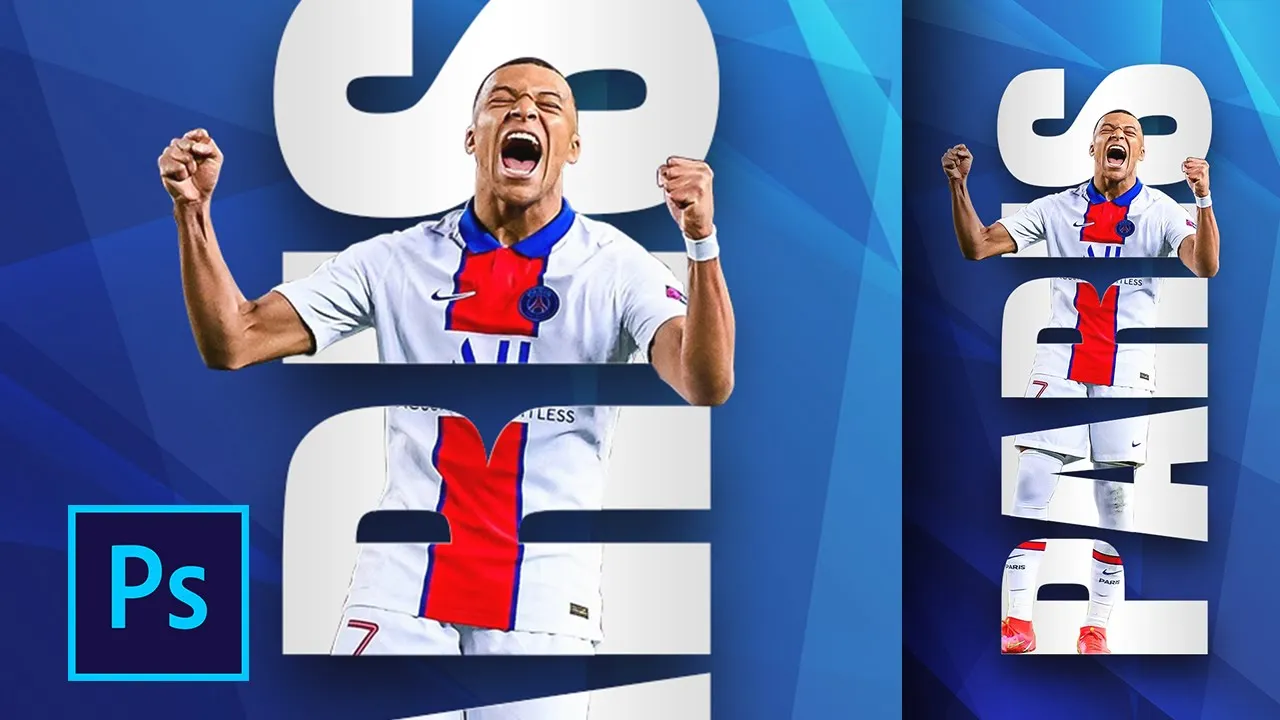 Как сделать эффект выхода объекта из текста в фотошопе смотреть онлайн