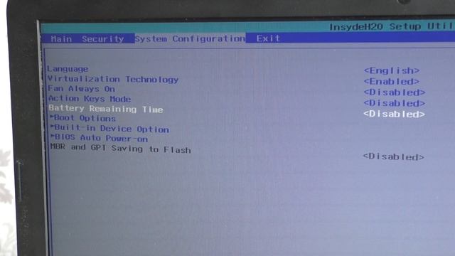 Как включить Battery Remaining Time в BIOS на ноутбуке смотреть онлайн