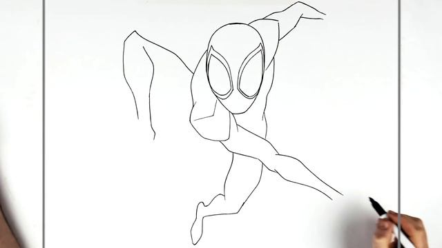 How to Draw Miles Morales | Step By Step | Spider Man Across the Spiderverse смотреть онлайн