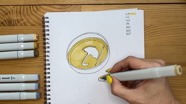 Как нарисовать сахарные соты "Игра в кальмара" | Рисунок скетч маркерами поэтапно для начинающих смотреть онлайн