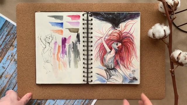 СТАРЫЙ блокнот от Hahnemühle с моими рисунками смотреть онлайн