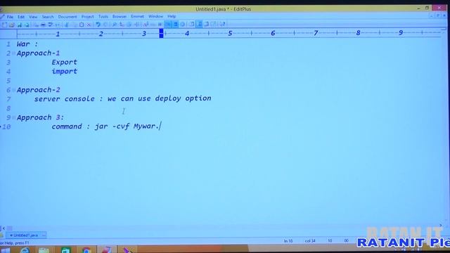 Adv java Tutorials || War (Web Archieve) File || By Rtan Sir смотреть онлайн