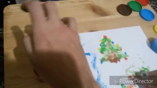 Рисуем пальчиковыми красками )))Paint with hand paints ))) смотреть онлайн