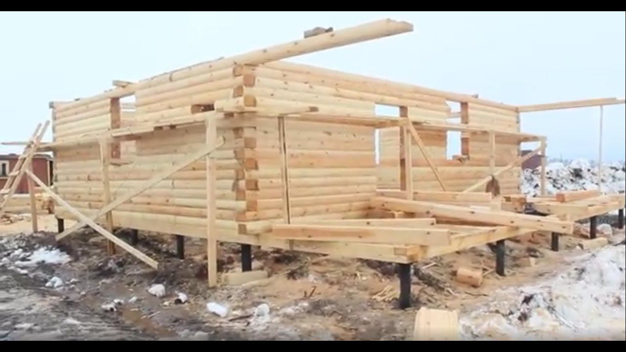 Брусовый дом / Сборка первого этажа, СК "Белый дом" смотреть онлайн