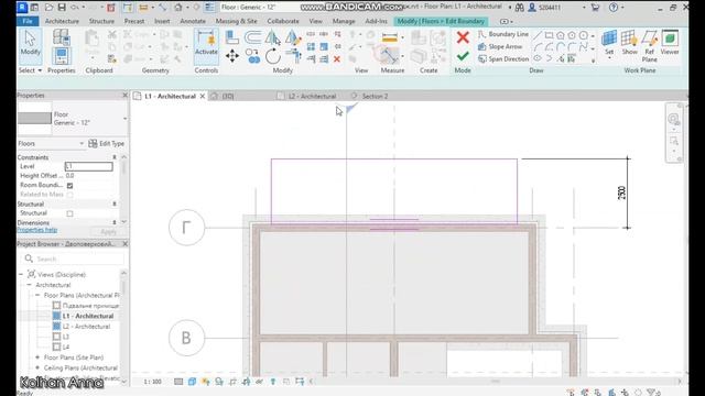Revit 2024 - Floor. Перекриття для тераси та балкону смотреть онлайн