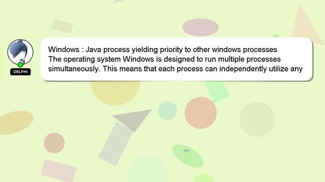Windows : Java process yielding priority to other windows processes смотреть онлайн