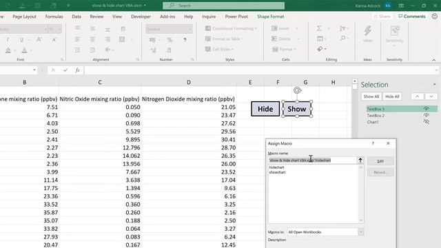 How to make buttons to show and hide a chart in excel смотреть онлайн