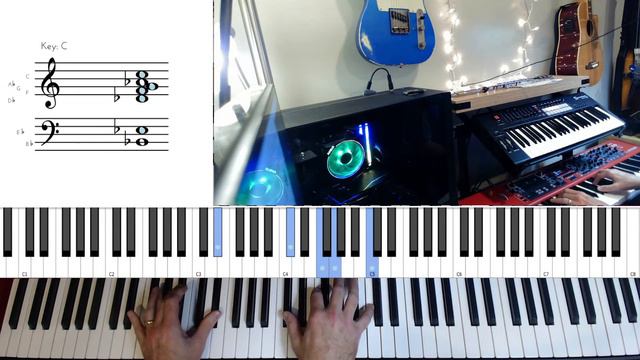 (Dm9 G13) Jazz Chords and Bass line in all keys смотреть онлайн