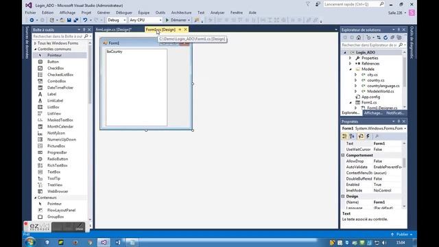 Login WinForm avec ADO et EF6 vers MySQL смотреть онлайн