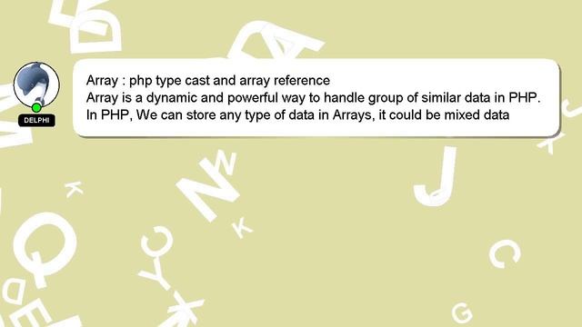 Array : php type cast and array reference смотреть онлайн