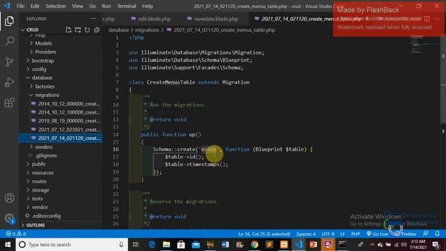 Creating Controller And Model For Menus in Laravel смотреть онлайн