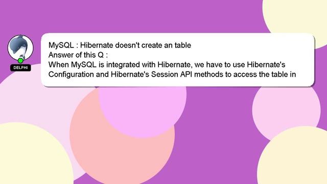 MySQL : Hibernate doesn't create an table смотреть онлайн