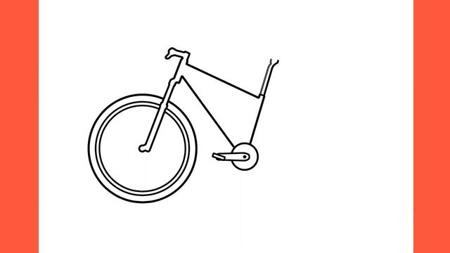 How to draw a SPORTS BICYCLE easy / drawing mountain bike step by step смотреть онлайн