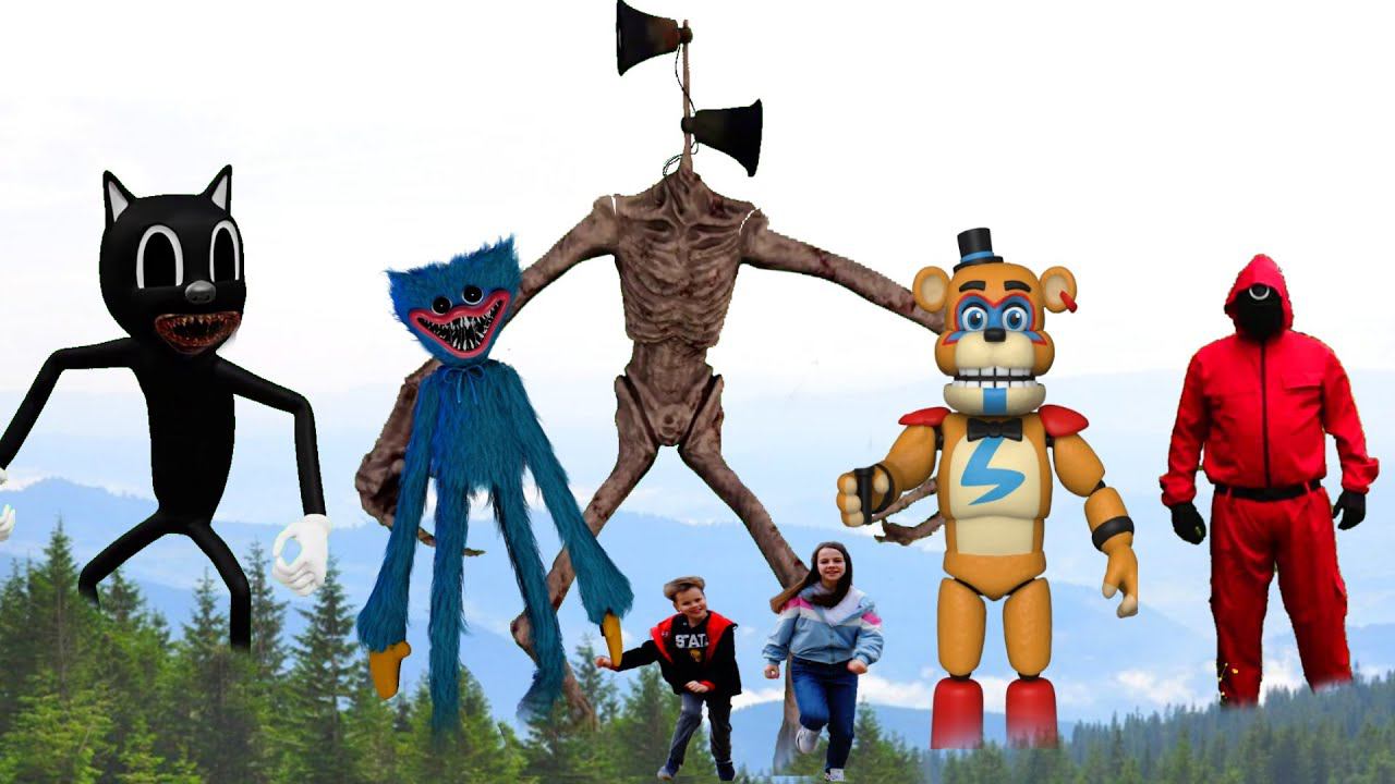 Сиреноголовый Хаги Ваги FNAF Freddy против Cartoon Cat Siren Head & Cartoon Cat смотреть онлайн