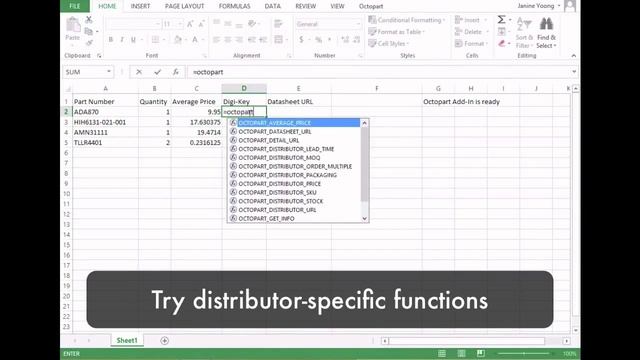 The Octopart Excel Add In HD смотреть онлайн