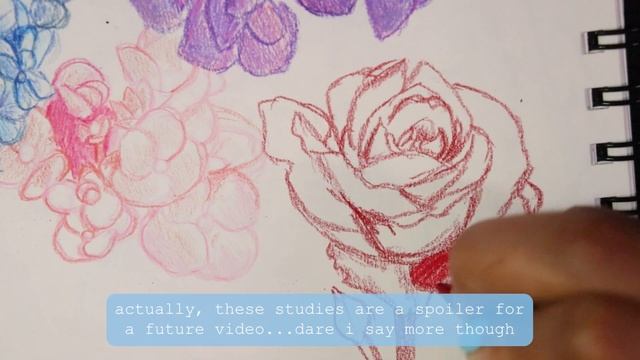 Drawing Flower Studies from Pinterest ☆ Quiet Sketch with me ASMR смотреть онлайн