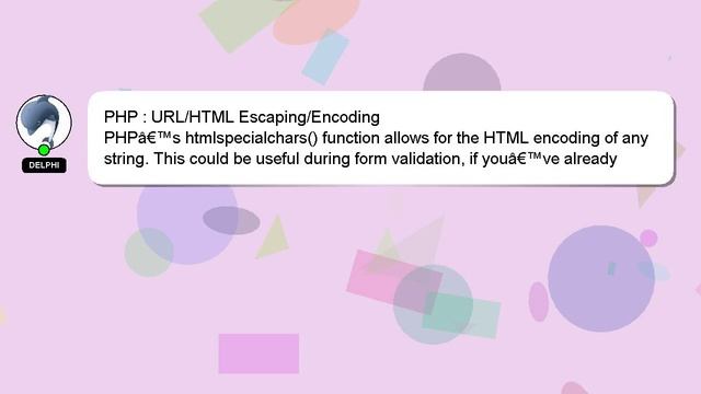 PHP : URL/HTML Escaping/Encoding смотреть онлайн