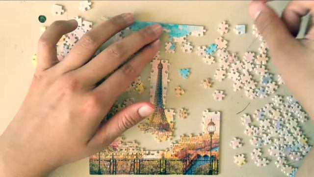 Pintoo (拼圖) Mini Plastic Puzzles || Romantic Paris Jigsaw Time Lapse (Oddly Satisfying) смотреть онлайн