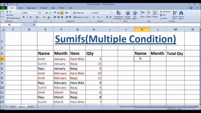 Sumif and Sumifs function in Excel | Sumif & Sumifs Formula in Excel | Excel for all 2021 смотреть онлайн