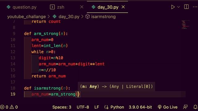 Python DAY 30 | check given integer is Armstrong or not. смотреть онлайн
