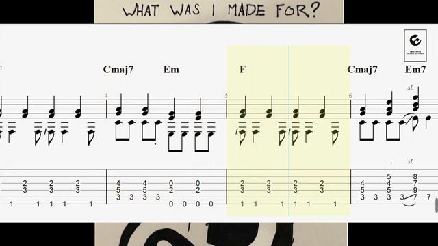 What Was I Made For ? - Billie Eilish (Aiden Kroll) FREE Guitar TABs ! Link on Descriptions. смотреть онлайн