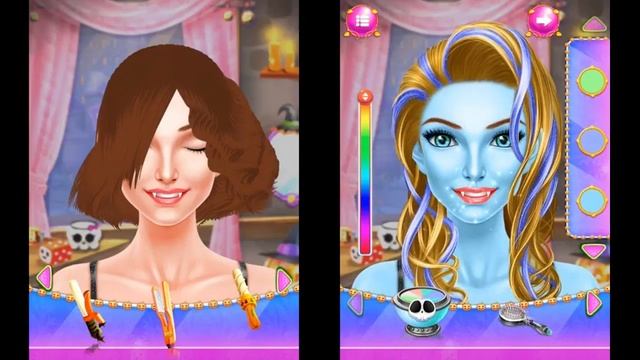 Halloween Spooky Girl Salon - halloween games, girl hair salon games by Gameimax смотреть онлайн