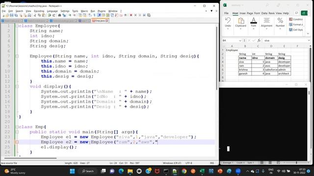 Java - Day 44 (in Telugu) - Differentiating class, object and reference & Creating our own class смотреть онлайн