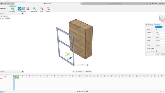 CABINET Exploded View, Open Door View, and Material Cut List! (Fusion 360 Woodworking Tutorial) смотреть онлайн