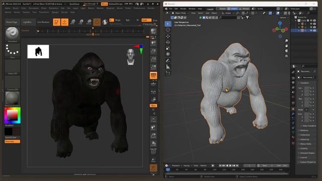 Videoguide - Import Export Zbrush And Blender, GoB And GoZ, 3D Model, Mesh, Texture, Fibers, Easy