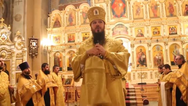 Всенощное бдение в канун недели 30-й по Пятидесятнице в Вознесенском кафедральном соборе Кузнецка смотреть онлайн