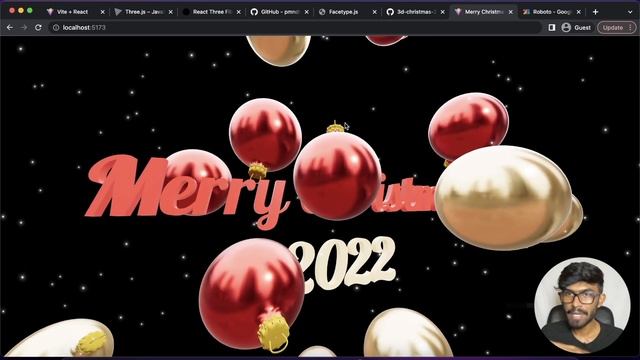 Christmas 3D animation with React JS, Three JS & React Three Fiber | Sinhala смотреть онлайн