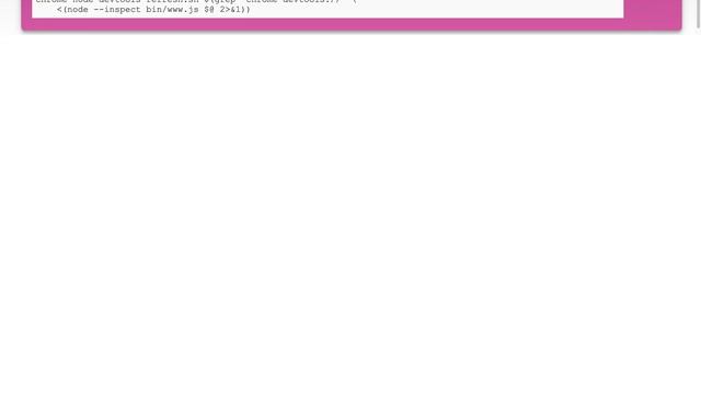 Open url given by stdout from node --inspect command смотреть онлайн