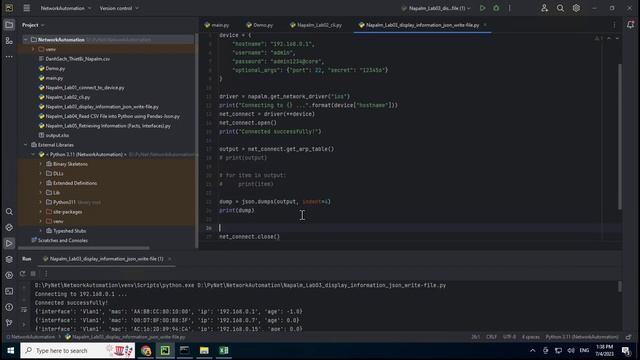 Napalm #04 Display Information Json Write to CSV | Network Automation NAPALM смотреть онлайн
