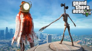 СИРЕНОГОЛОВЫЙ НАШЕЛ ДЕВУШКУ В ГТА 5 МОДЫ! SIREN HEAD ОБЗОР МОДА GTA 5! ГТА MODS ИГРЫ МОД