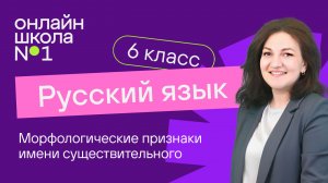 Морфологические признаки имени существительного. Видеоурок 5. Русский язык 6 класс
