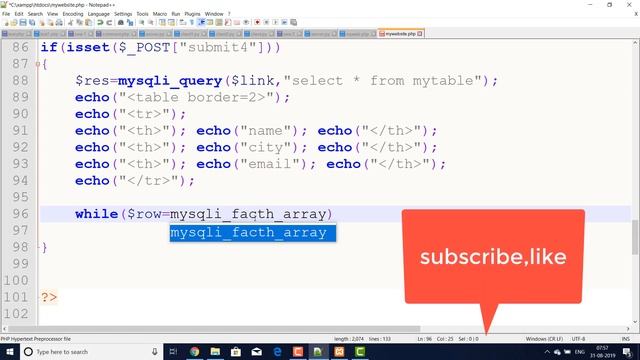 How to Display Data in PHP || Mysql Database Table in shown on browser смотреть онлайн