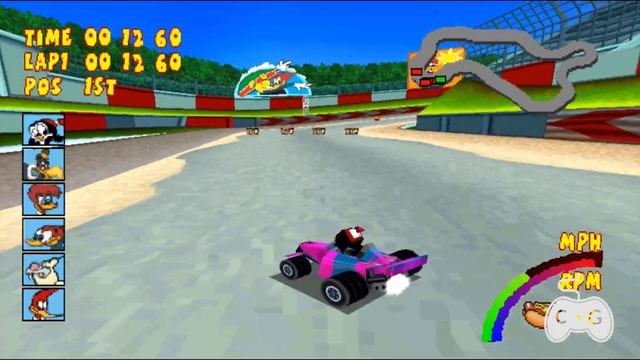 Woody Woodpecker Racing - Gameplay Walkthrough (PS1,Playstation) HD 1080P
