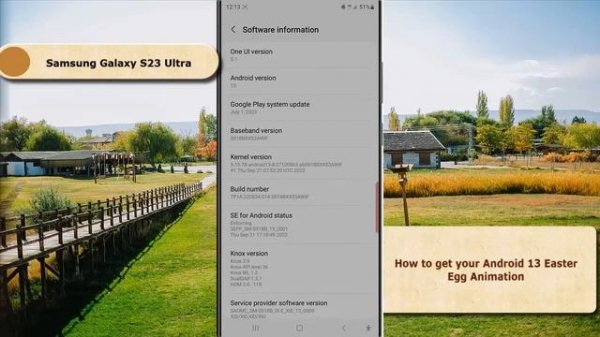 Samsung Galaxy S23 Ultra : How to get your Android 13 Easter Egg animation