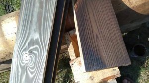 Браширование дерева обжигом, покраска .