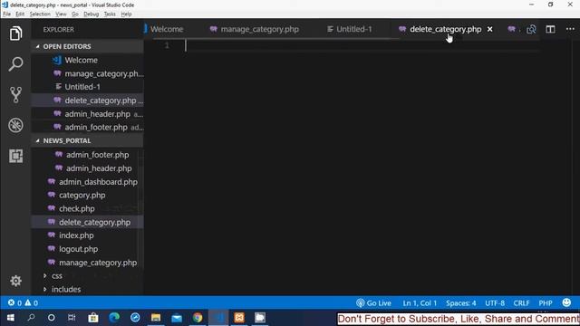Online News Portal PHP Project - Manage Category | View / Edit / Delete in Hindi - Part-6 смотреть онлайн
