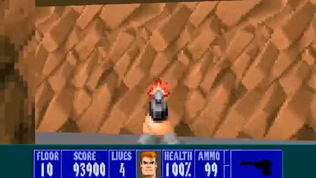 Wolfenstein 3D - Все секретные уровни! - E1M10, E2M10, E3M10, E4M10, E5M10 и E6M10! смотреть онлайн