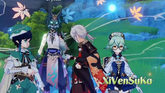 All Elemental Quad Burst Animation (Except Dendro) - Genshin Impact смотреть онлайн