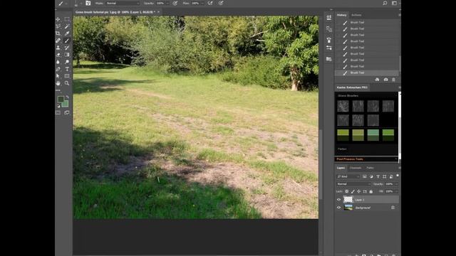 Photoshop Tutorial : Fix grass (Create your own grass) смотреть онлайн