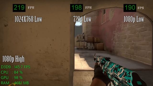 AMD Radeon RX 470 -- Intel Core i3-7100 -- Counter Strike Global Offensive CSGO FPS Test смотреть онлайн