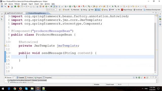 Sending and Receiving Messages with Publish/Subscribe (P2S) in Spring JMS смотреть онлайн