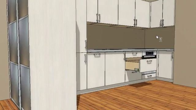 кухня и шкаф купе, фасад Kliaf смотреть онлайн