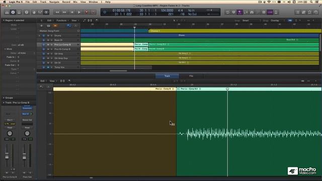 Logic Pro X 103: Core Training: Audio Recording and Editing - 16. Region Fades смотреть онлайн